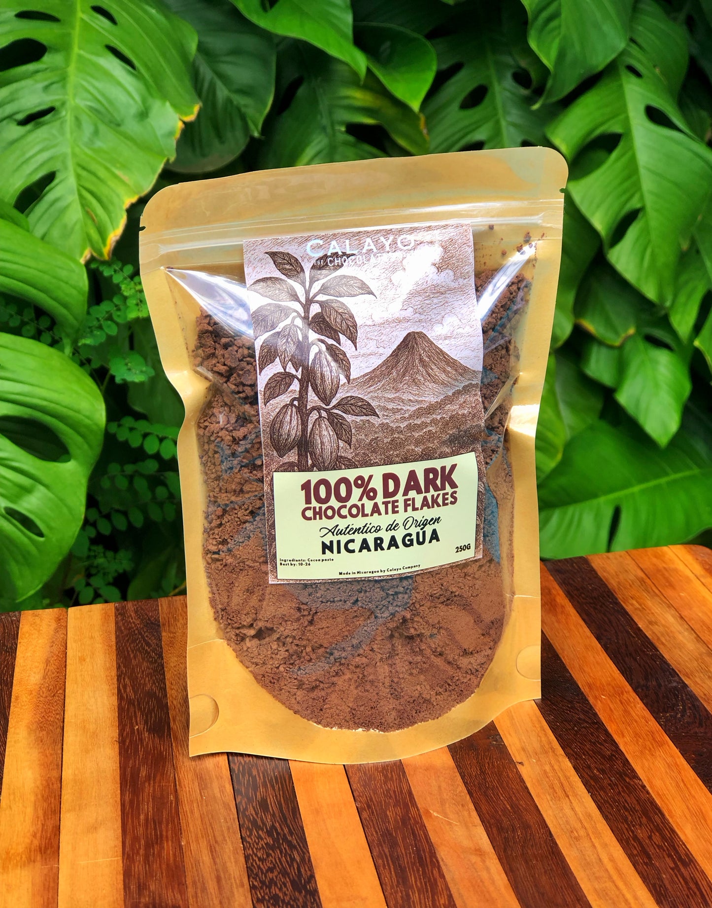 100% Dark Chocolate Flakes 250g
